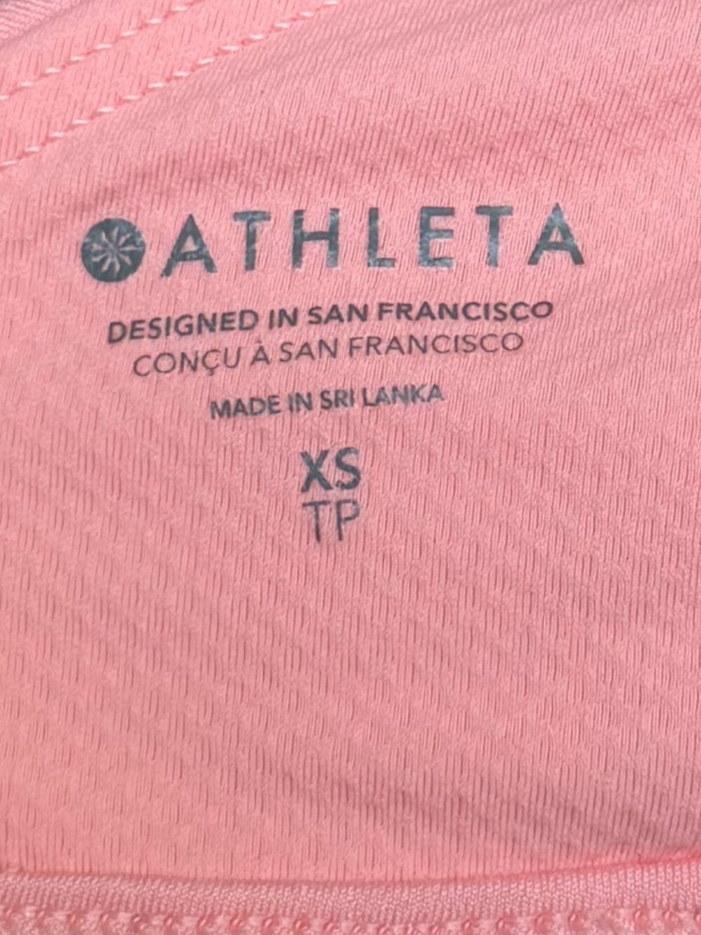 Athleta Peach One-Shoulder Cropped Support Top - Size XS - Picture 5 of 5